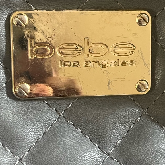 Bebe Gray Quilted Backpack - Picture 5 of 10